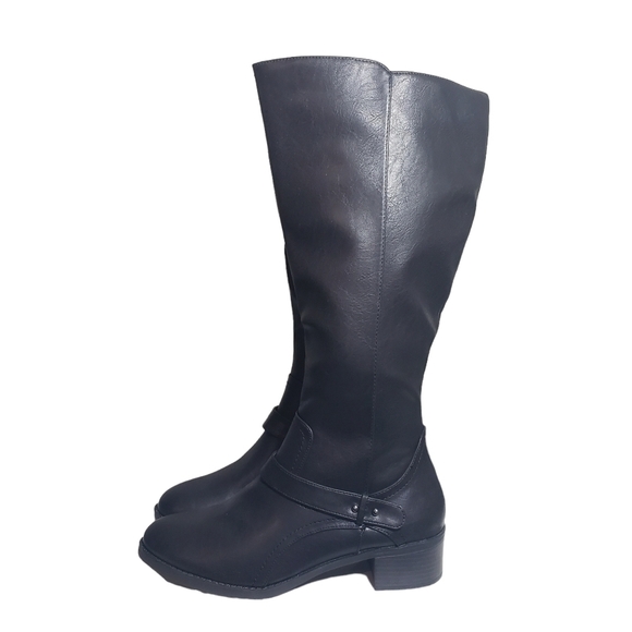 Easy Street Jewel Black Riding Boots Sz 9.5M - Picture 5 of 10